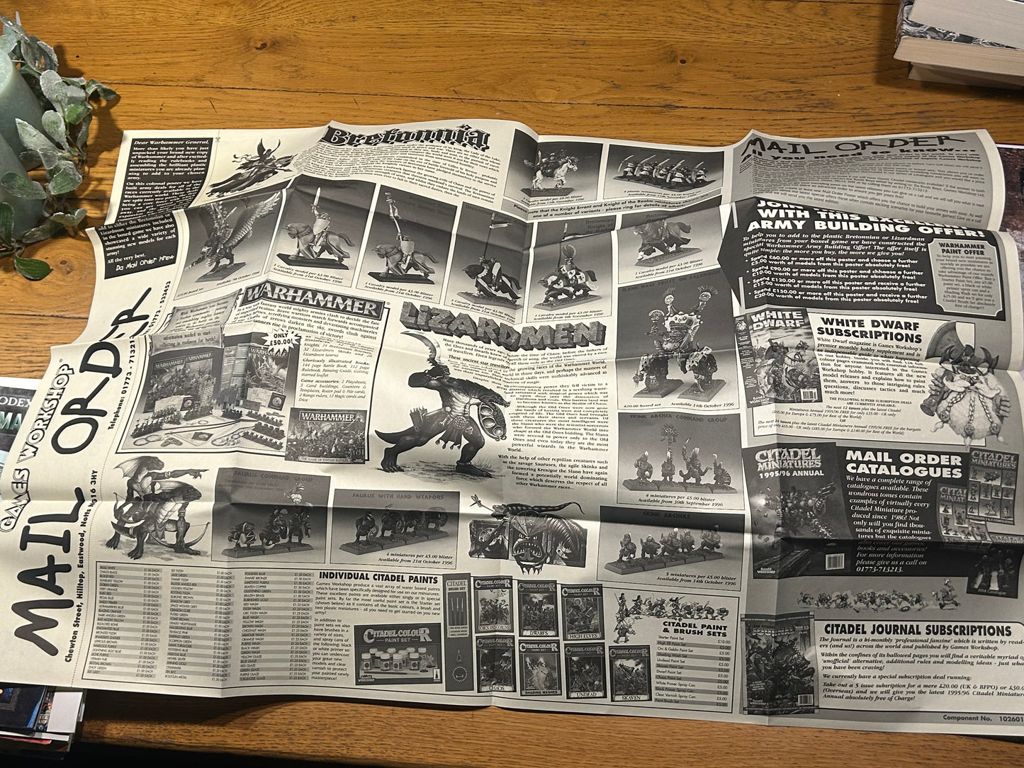 Games workshop mail order flyer (great condition)