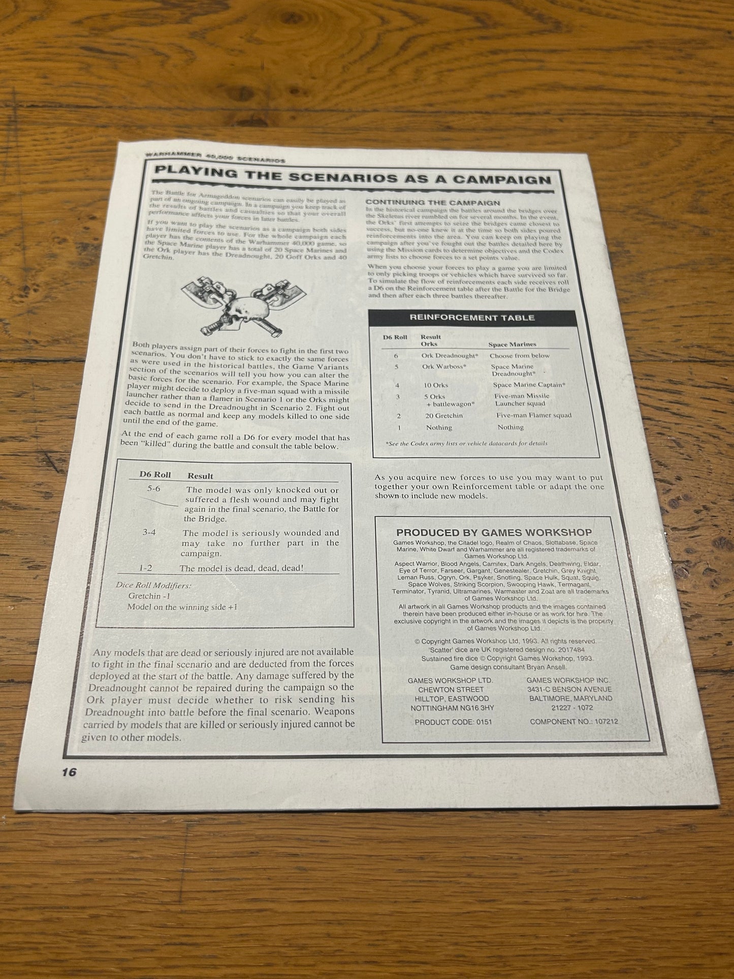 Battle for Armageddon Scenarios 1993 2nd Edition Warhammer 40k Games Workshop