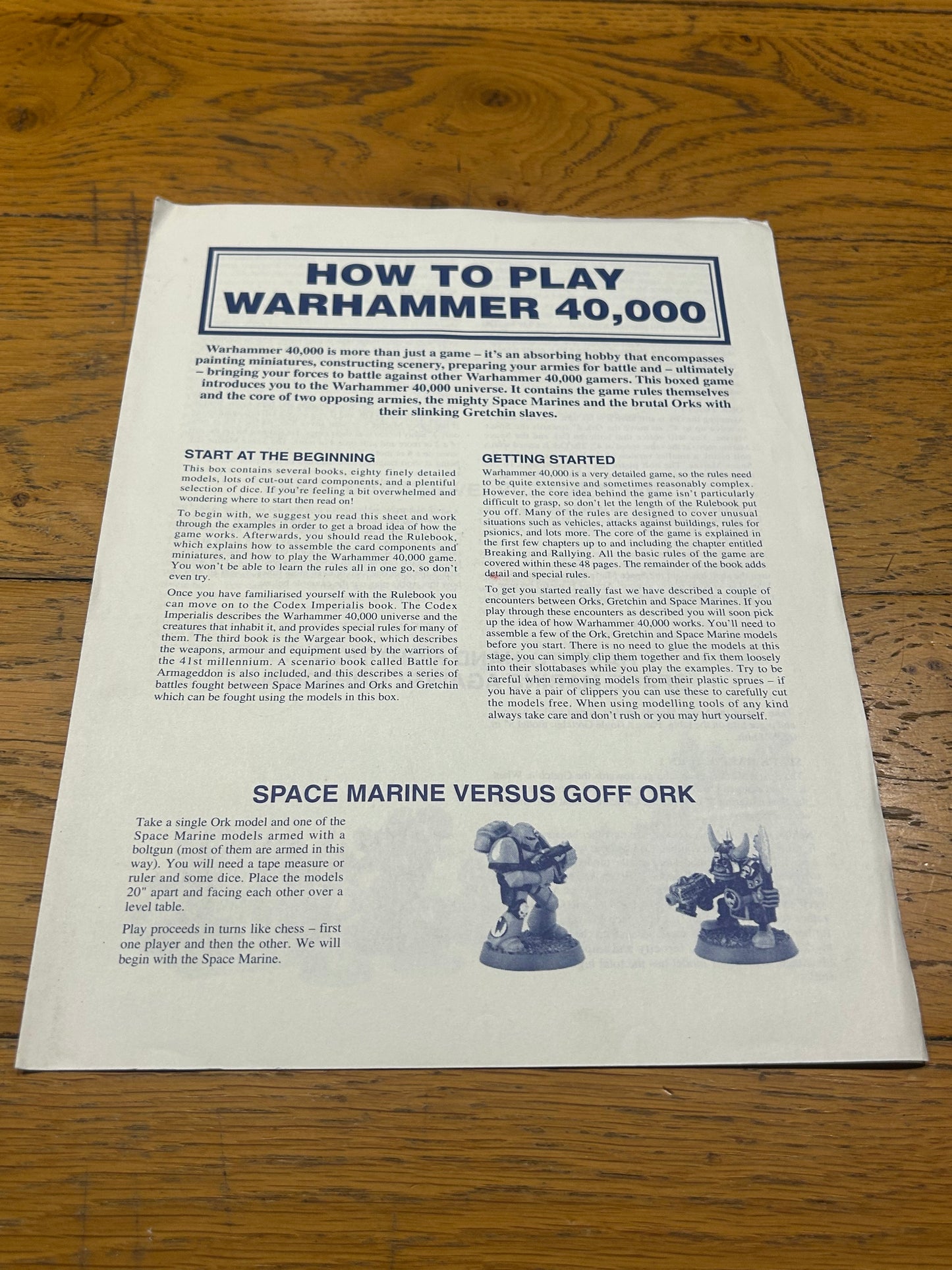 Warhammer 40k 2nd Edition How to Play 1993 OOP Games Workshop