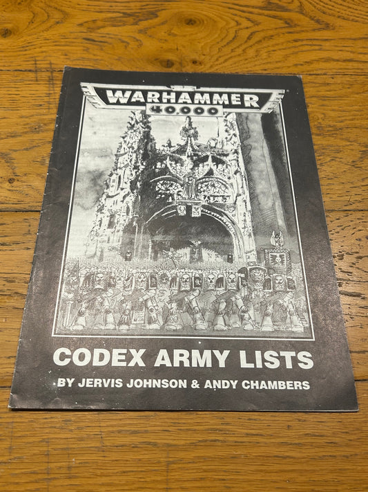 Codex Army Lists Jervis Johnson & Andy Chambers 2nd Edition Warhammer 40000