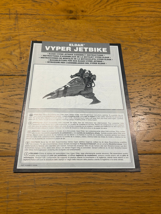Second edition eldar viper jetbike instruction manual