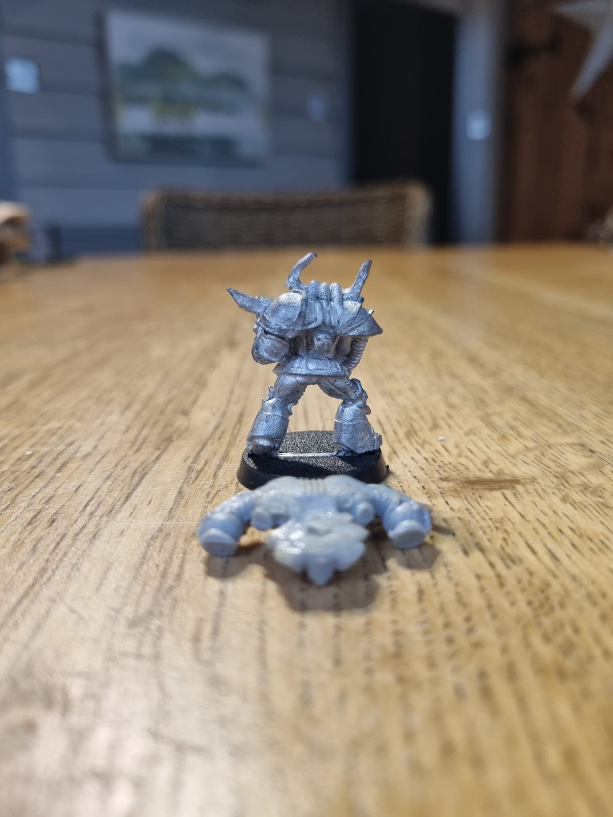 Warhammer 40k Rogue Trader Chaos Space Marine renegade with bolter - Metal with back pack