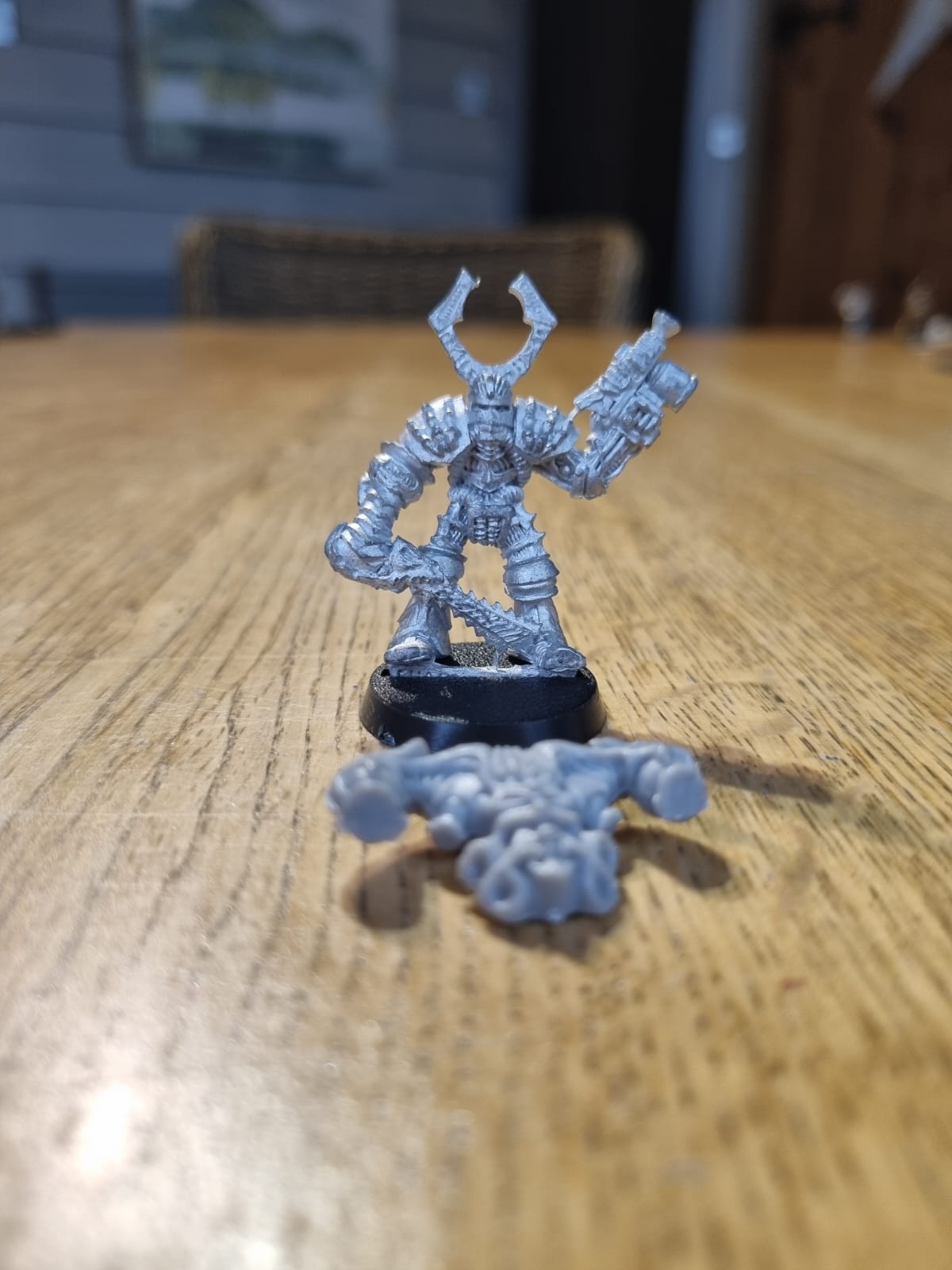 Warhammer 40k Rogue Trader Chaos Space Marine renegade with bolter - Metal with back pack