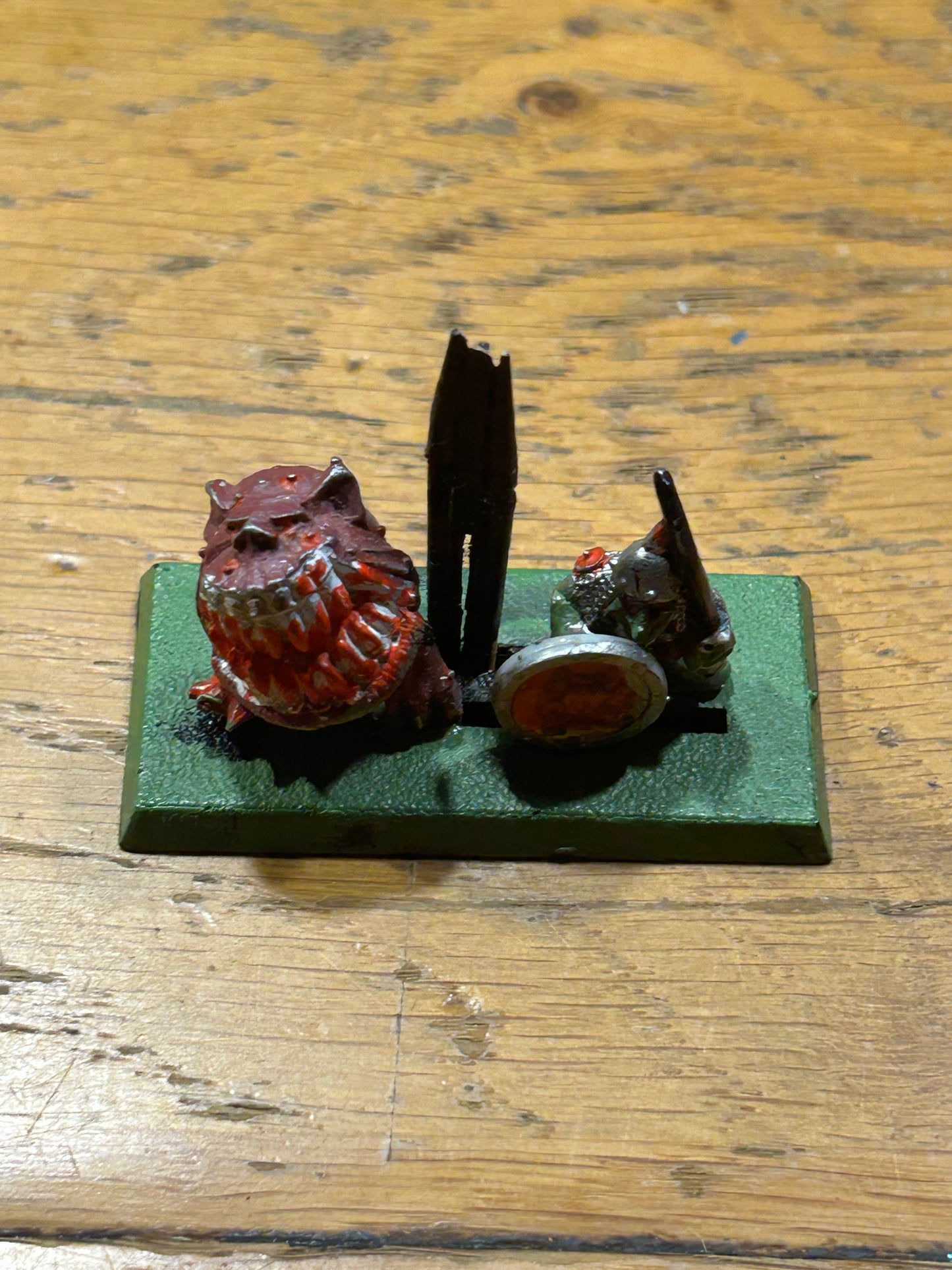 Warhammer fantasy night goblin squig and goblin with sword Kev Adams