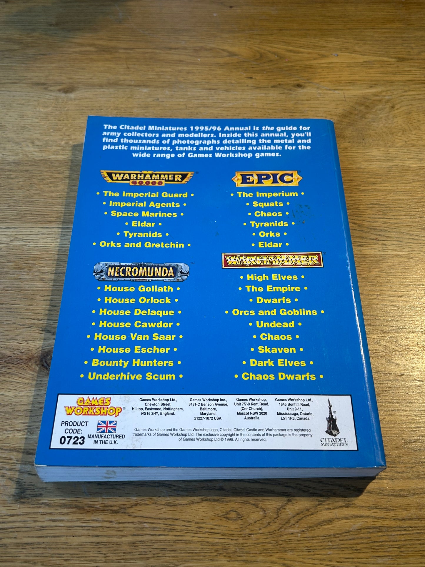 citadel miniatures 1995/6 annual