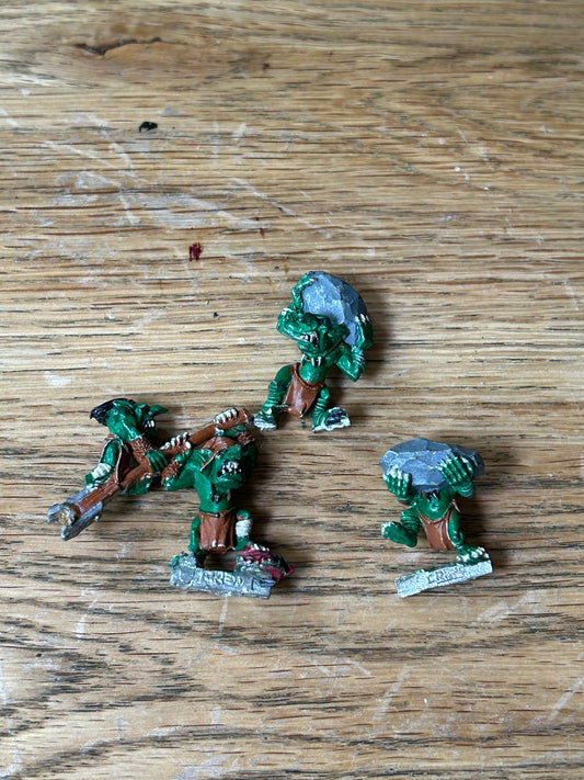 Warhammer fantasy goblin crewmen x3