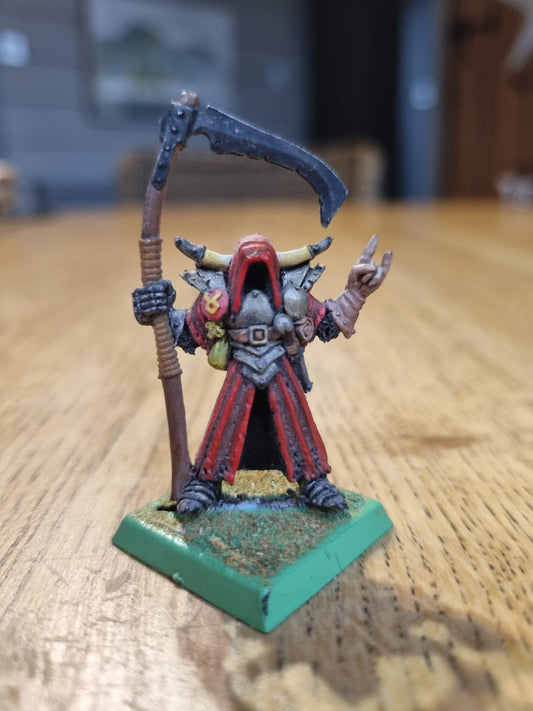 Citadel Warhammer fantasy Realm Of Chaos Warrior Champion w/ Scythe 80s Citadel Metal