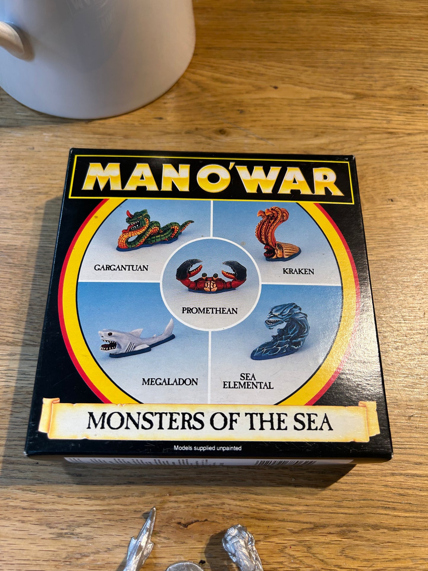 Warhammer Man O War Monsters of the Sea Box with three monsters (missing two monsters)