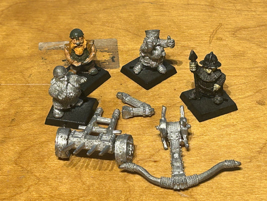 Warhammer fantasy dwarf bolt thrower and crew 4362