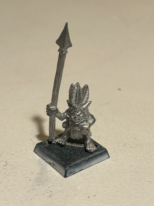 FOREST GOBLIN WITH spear METAL WARHAMMER FANTASY AGE OF SIGMAR ORCS & GOBLINS