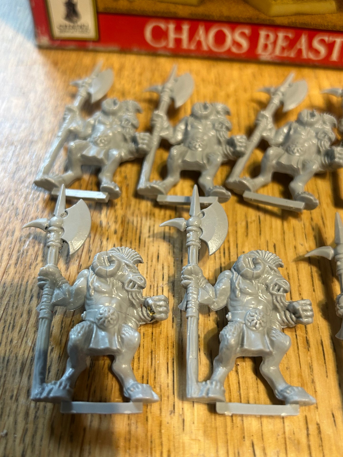 Warhammer fantasy chaos beastmen monopose x9 with box (box has some wear)