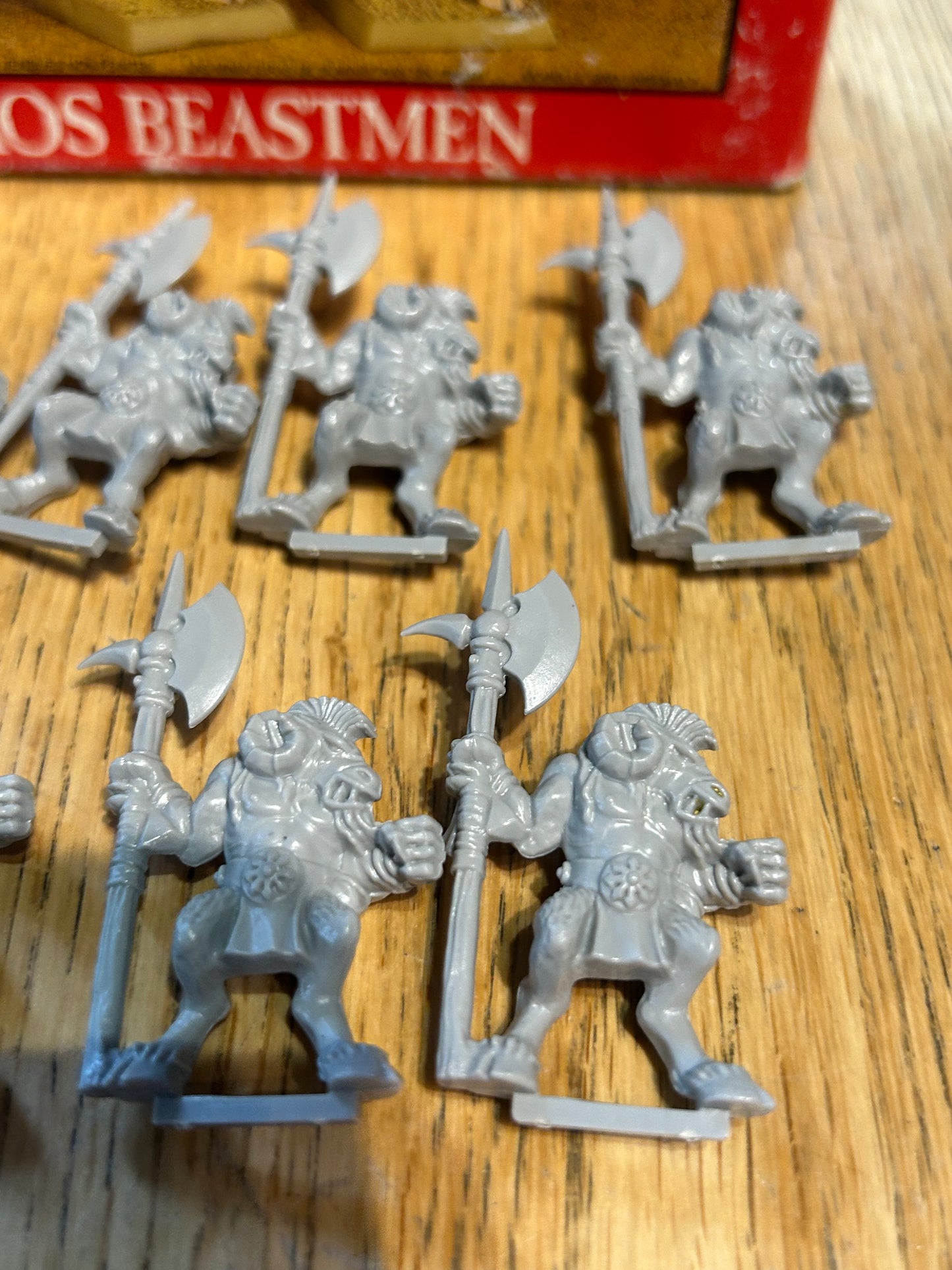 Warhammer fantasy chaos beastmen monopose x9 with box (box has some wear)