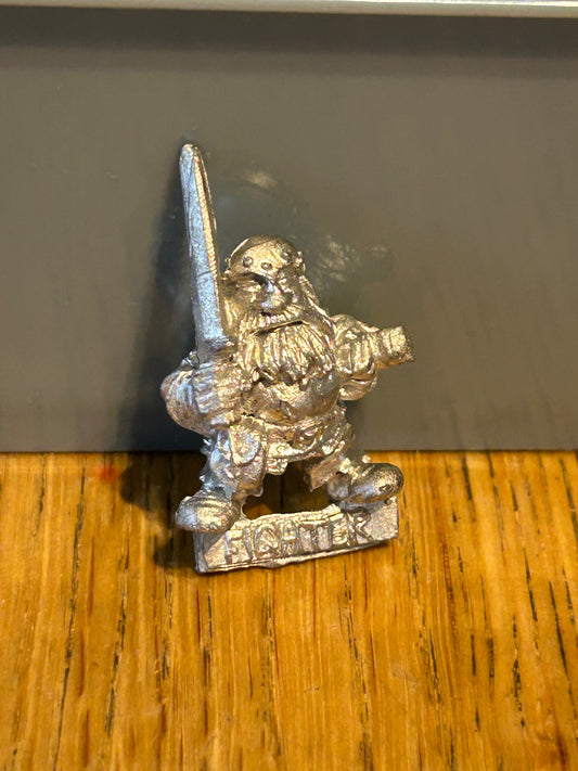 1985 Dwarf Adventurer 0305 11 D4 Old Peet Citadel Warhammer Army Dwarven Fighter