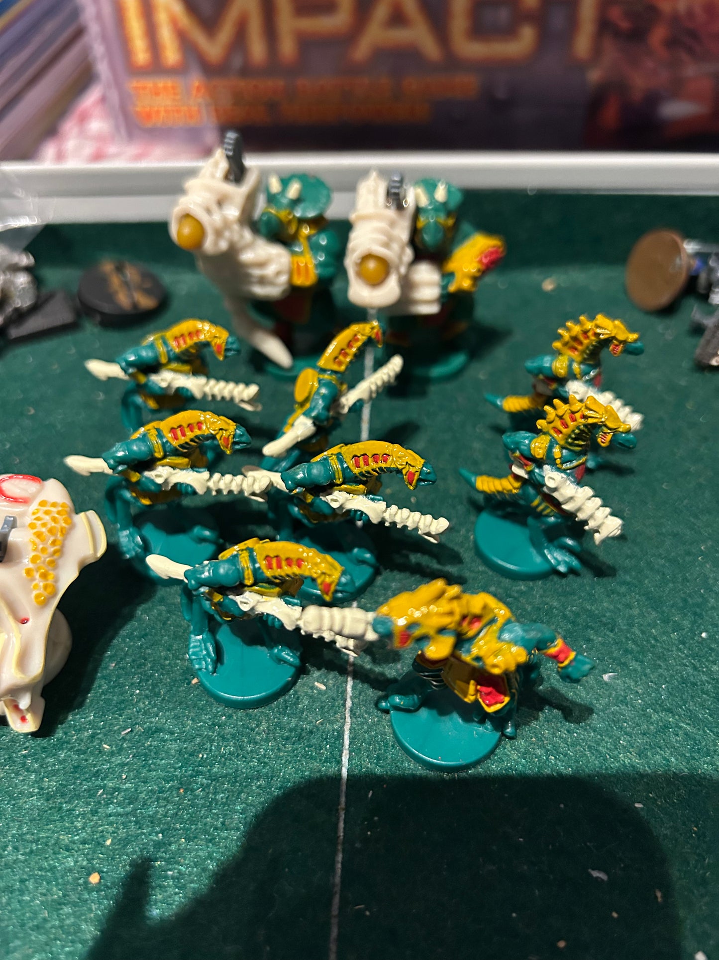 Impact board game dinosaur miniatures x11