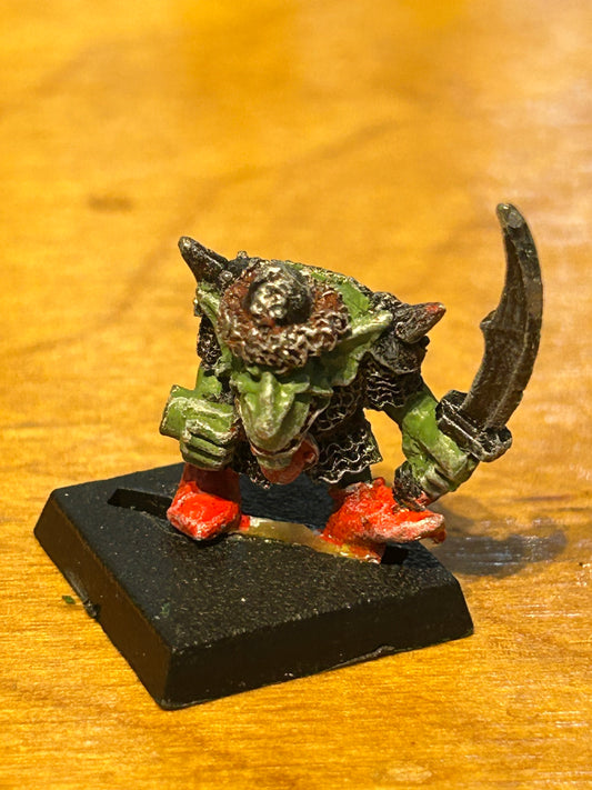 Warhammer fantasy Kev Adams goblin with sword