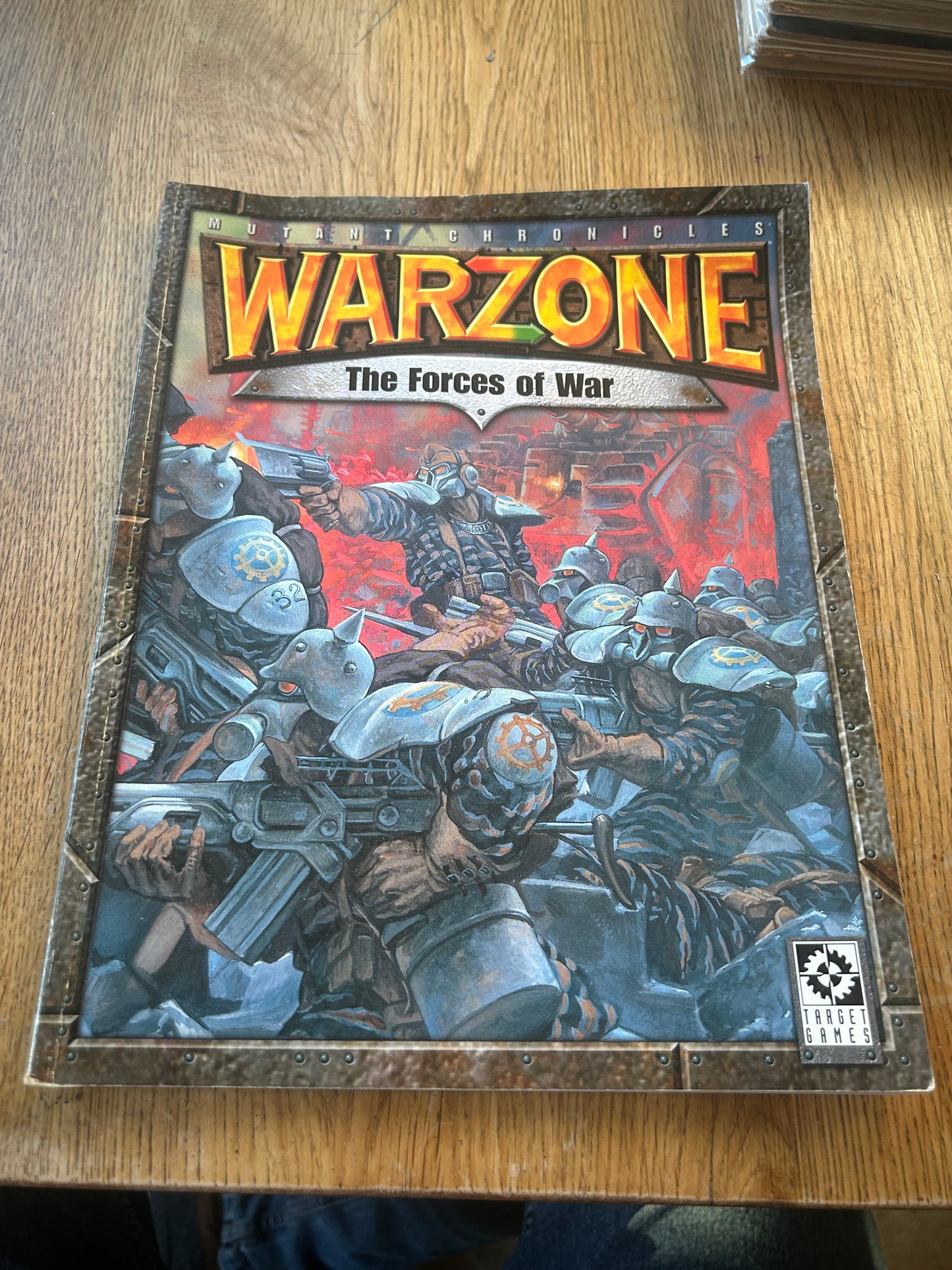 Warzone The Forces Of War - Mutant Chronicles Rulebook - Target Games 
 (has some mild wear and quite a bit of bending)