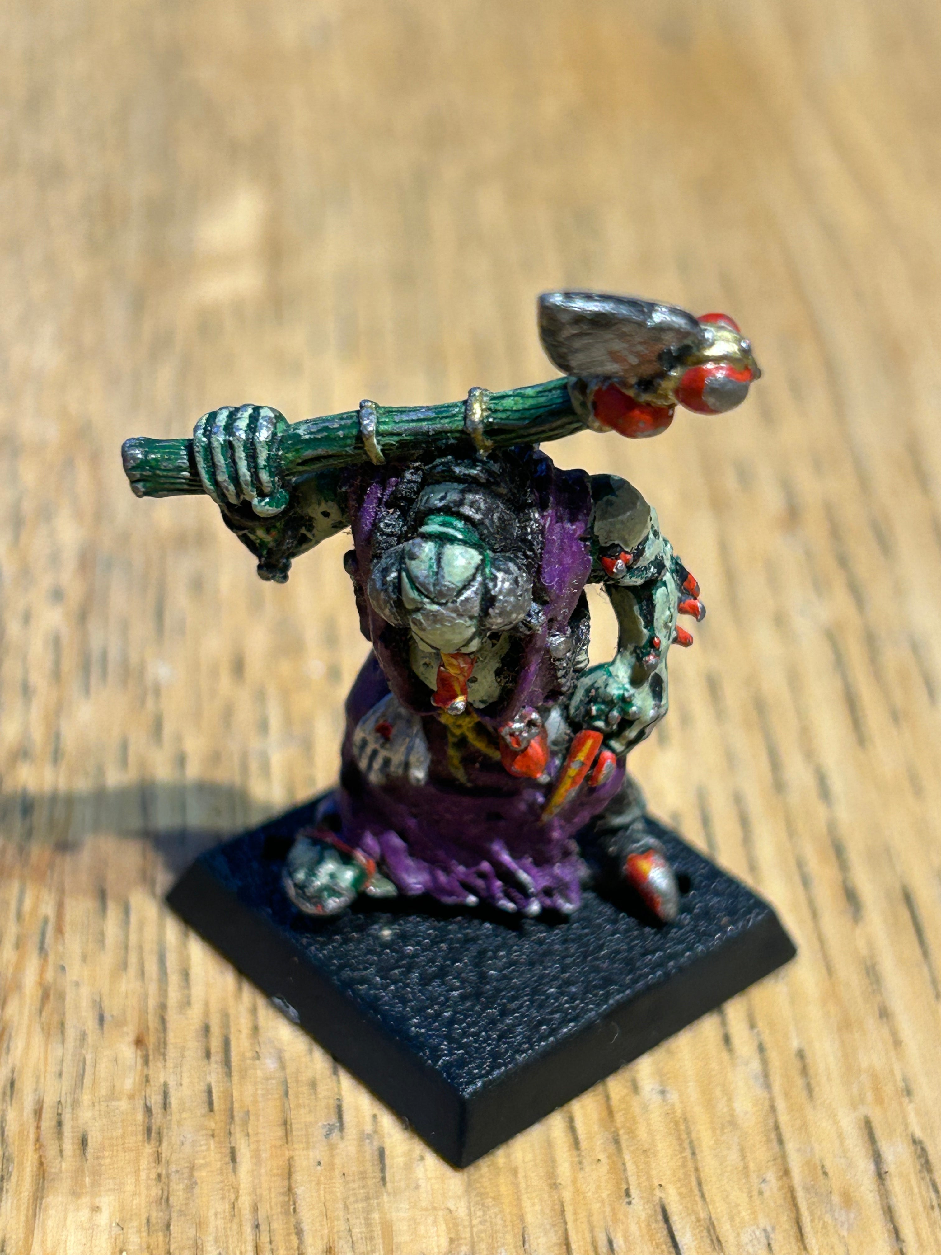 Citadel Warhammer classic 1988 Chaos Champion of Nurgle Fly Mutation w ...
