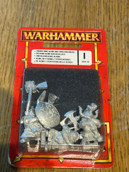 Warhammer Fantasy Dwarf King Alrik And Shield Bearers sealed blister