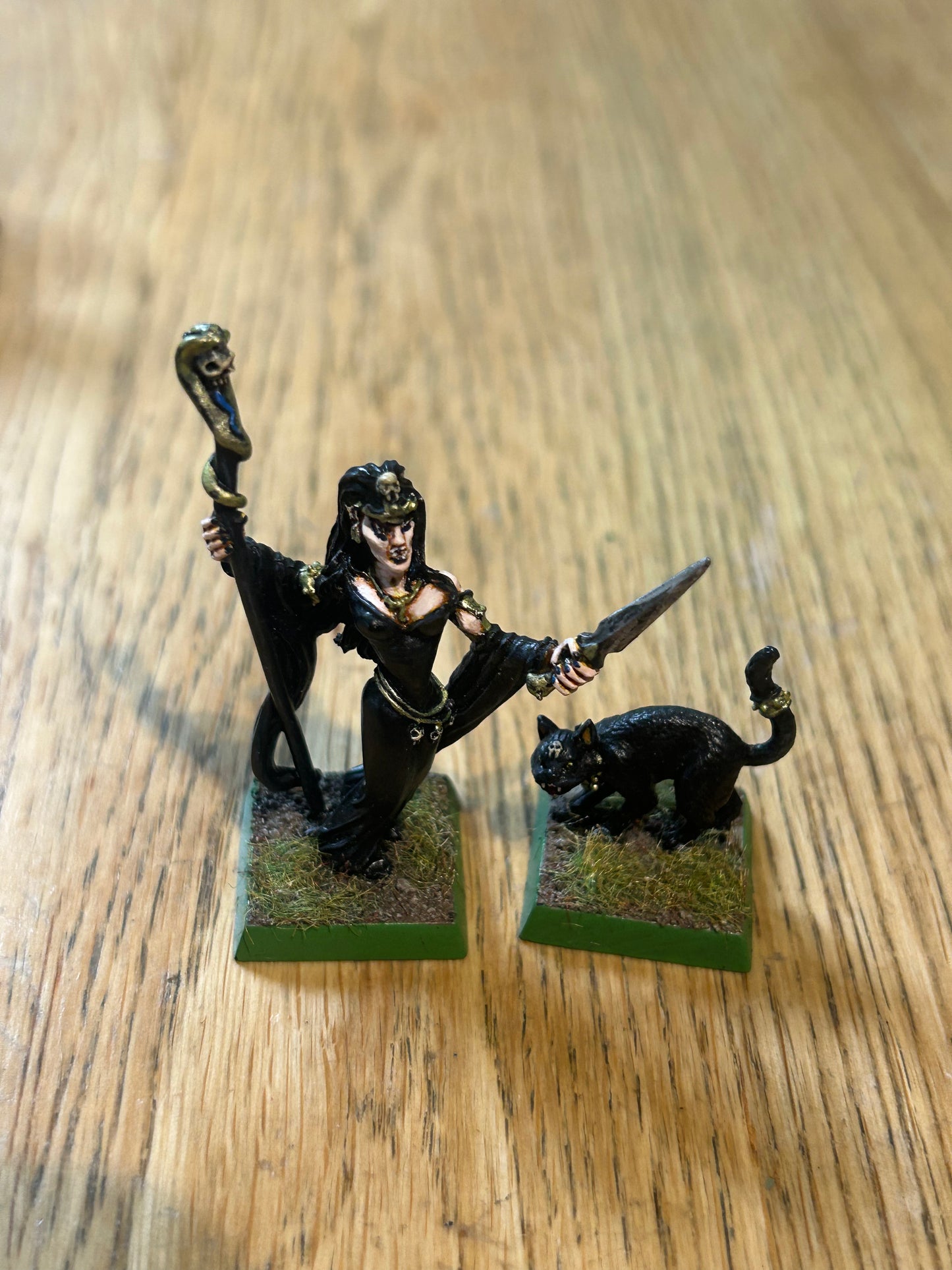 Warhammer Fantasy Old World Queen Neferata and cat Vampire Counts undead