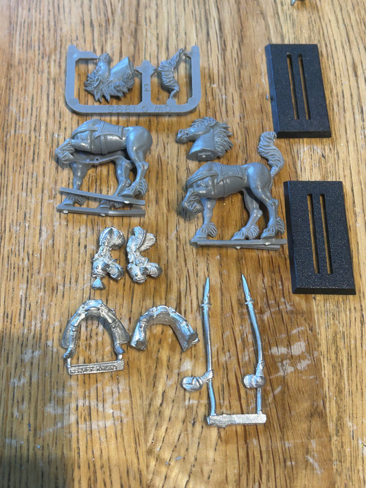 Warhammer High Elf Ellyrian Reaver with spear x2 Metal Oop Old World Fantasy
