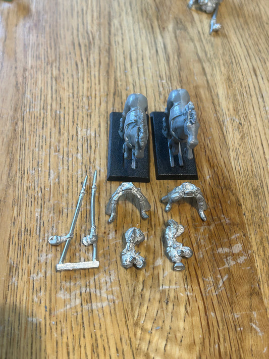 Warhammer High Elf Ellyrian Reaver with spear x2 Metal Oop Old World Fantasy