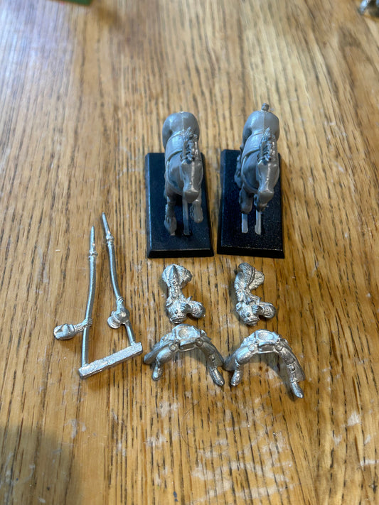 Warhammer High Elf Ellyrian Reaver with spear x2 Metal Oop Old World Fantasy