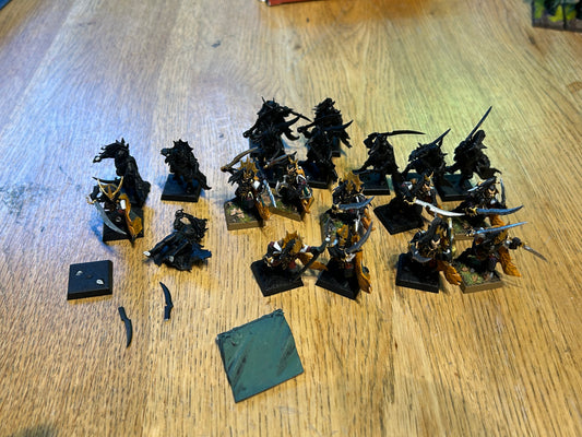 Warhammer fantasy dark elf black ark corsairs x20 (4 have broken weapons and there are only two spare blades to fix any of them) half painted
