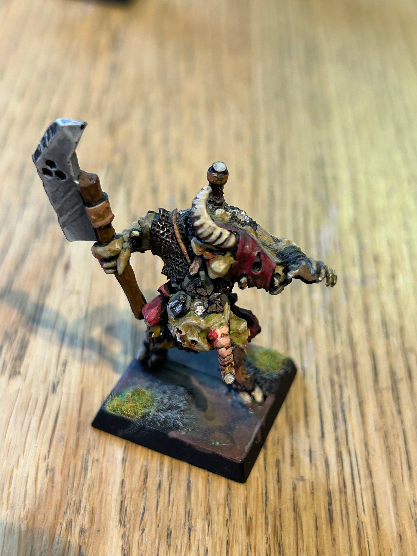 Maggotkin Pestigor Champion Command - Warhammer The Old World Beastmen Metal OOP