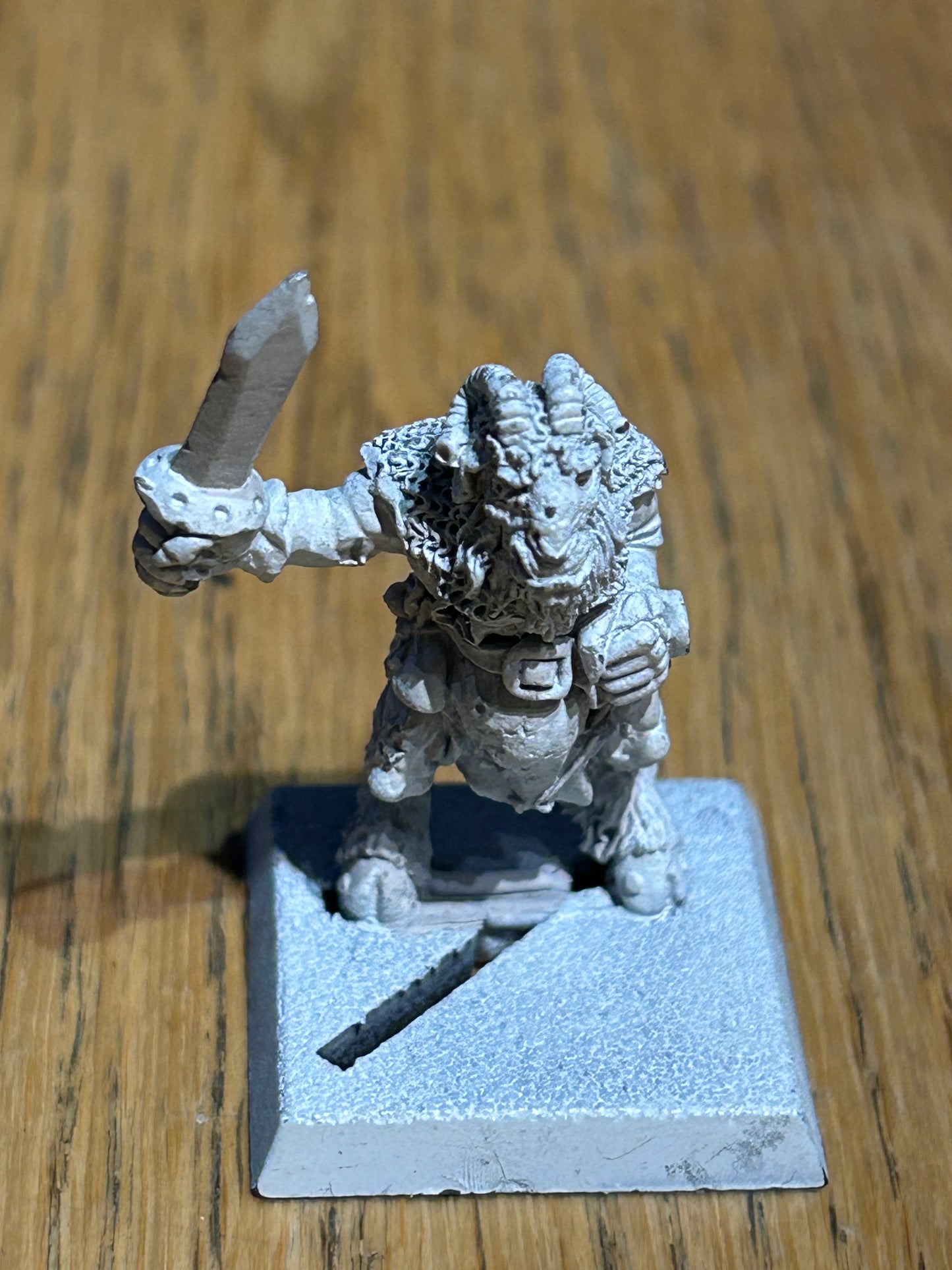 Realm Of Chaos Beastman with sword Bob Olley  Metal Citadel 80s Beastmen warhammer fantasy