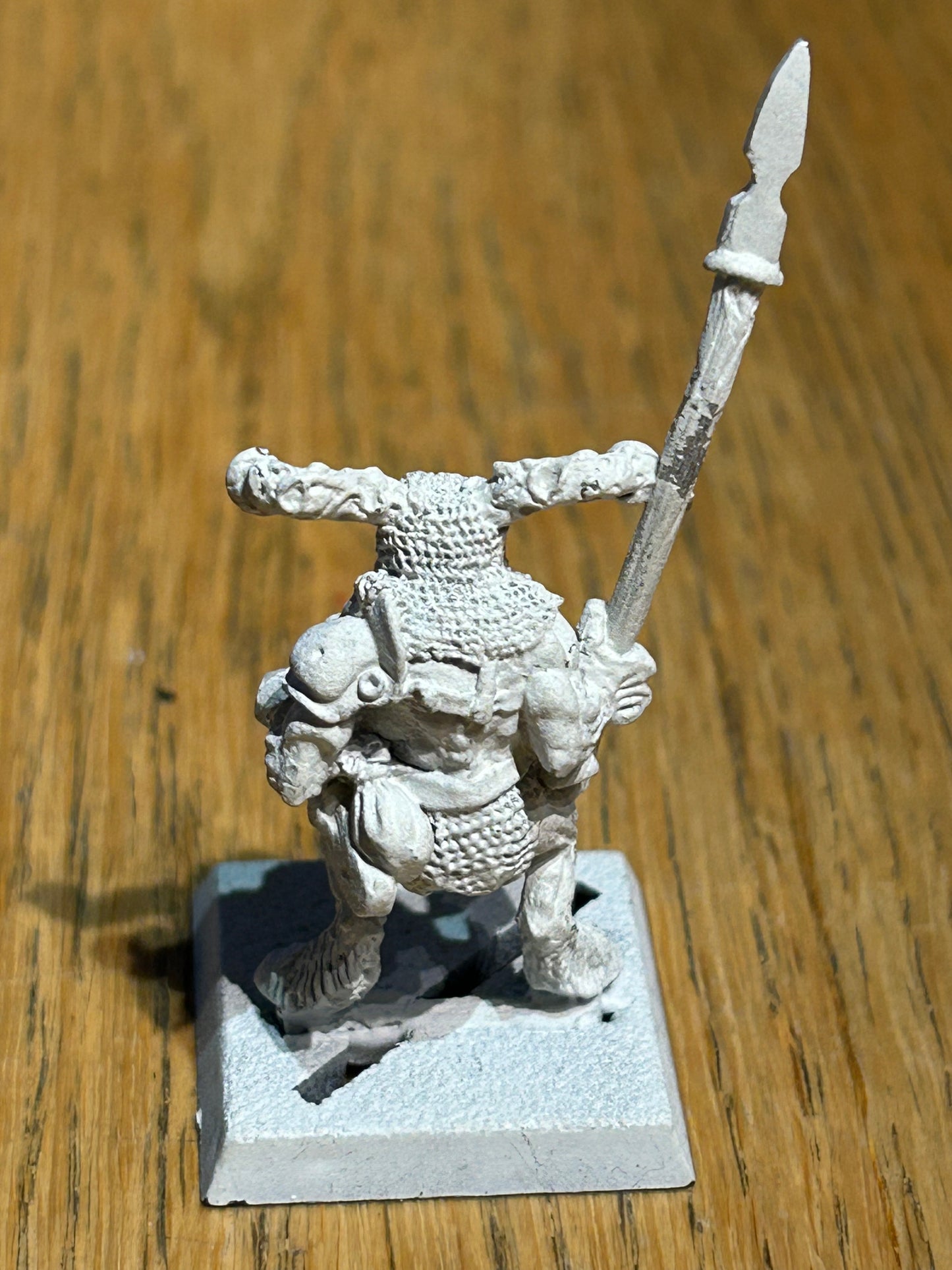 Realm Of Chaos Beastman with spear Bob Olley  Metal Citadel 80s Beastmen warhammer fantasy