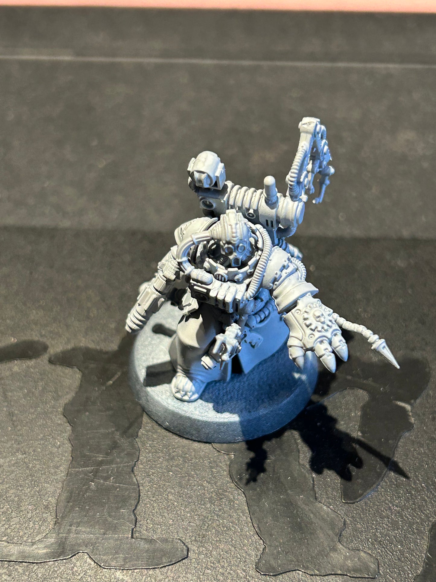 Warhammer 40k adeptus mechanicus tech priest (I think, probably a conversion)