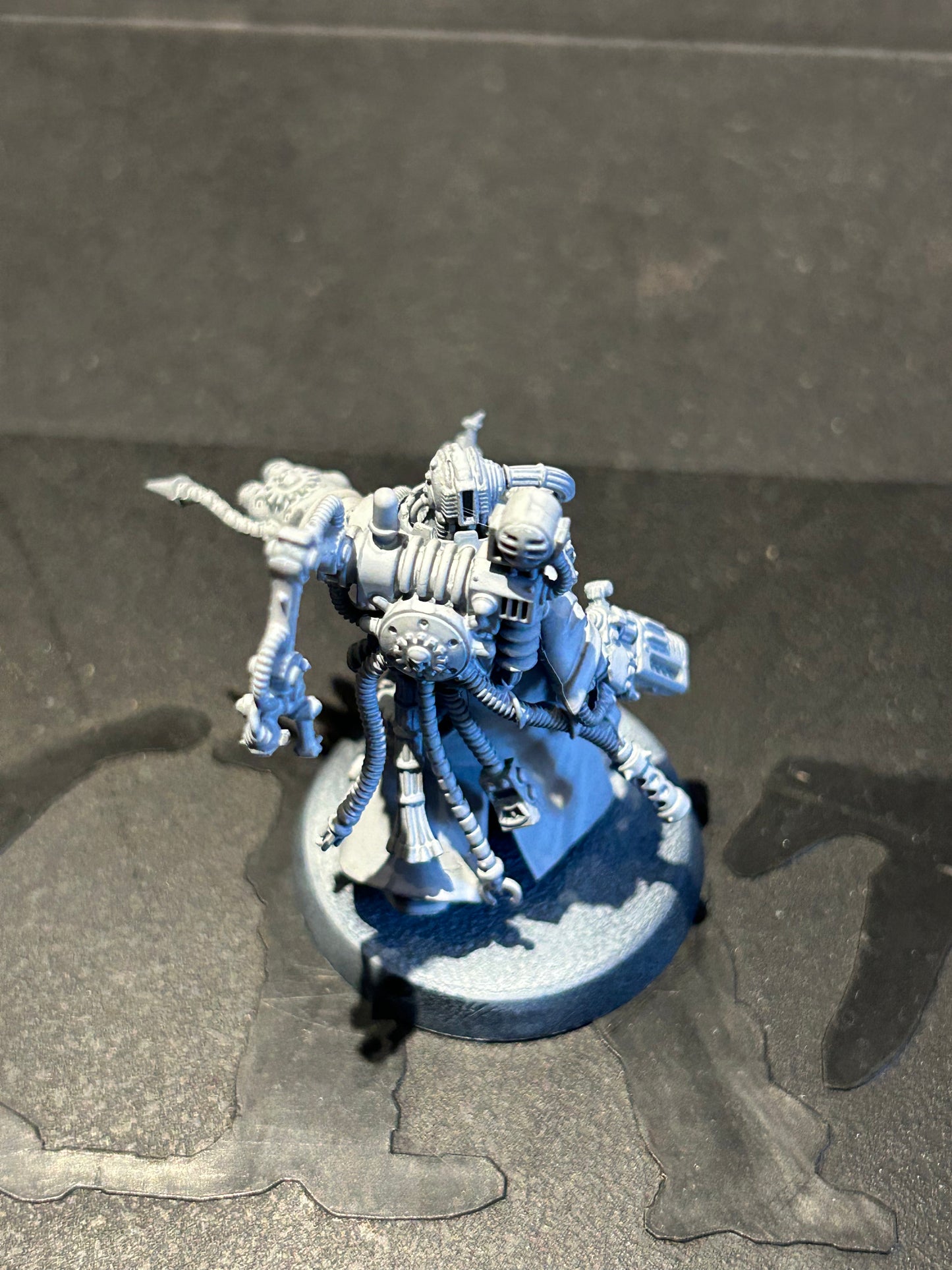 Warhammer 40k adeptus mechanicus tech priest (I think, probably a conversion)