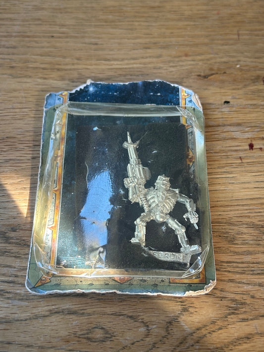 Warhammer 40k Necron Warrior  in damaged blister Metal OPP Necrons