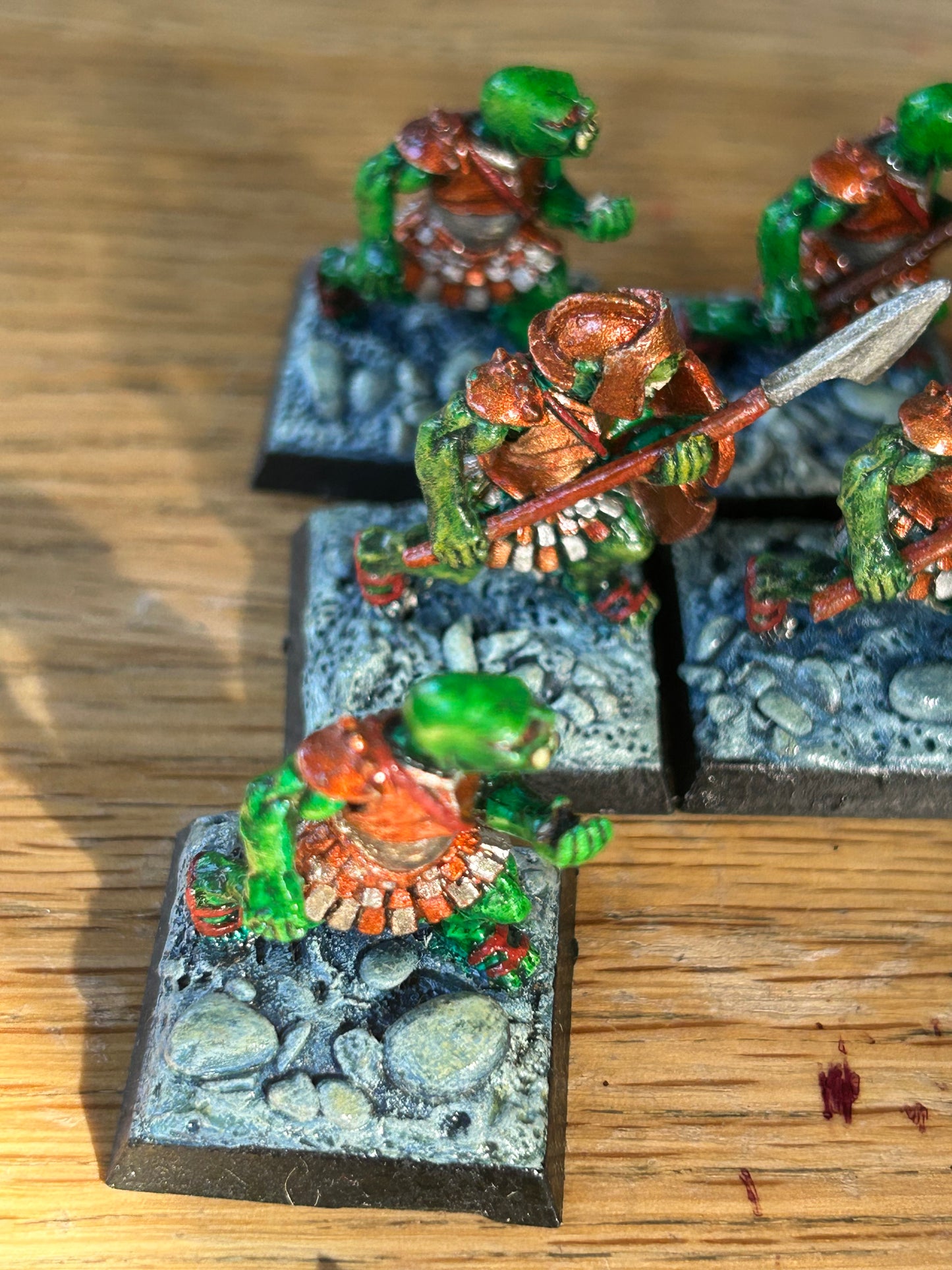RAFM miniatures orcs with 2 handed weapons x 8 (one is missing a weapon)