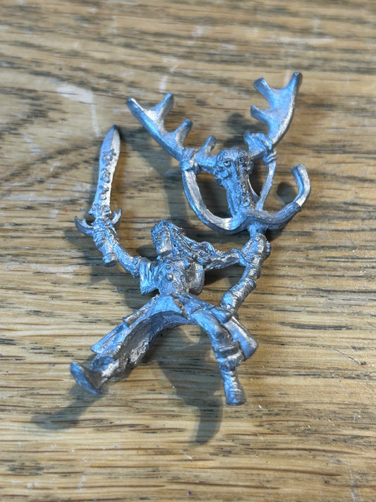 Warhammer Fantasy Classic Metal Wood Elf Elves Mage Sorcerer Mounted - Metal