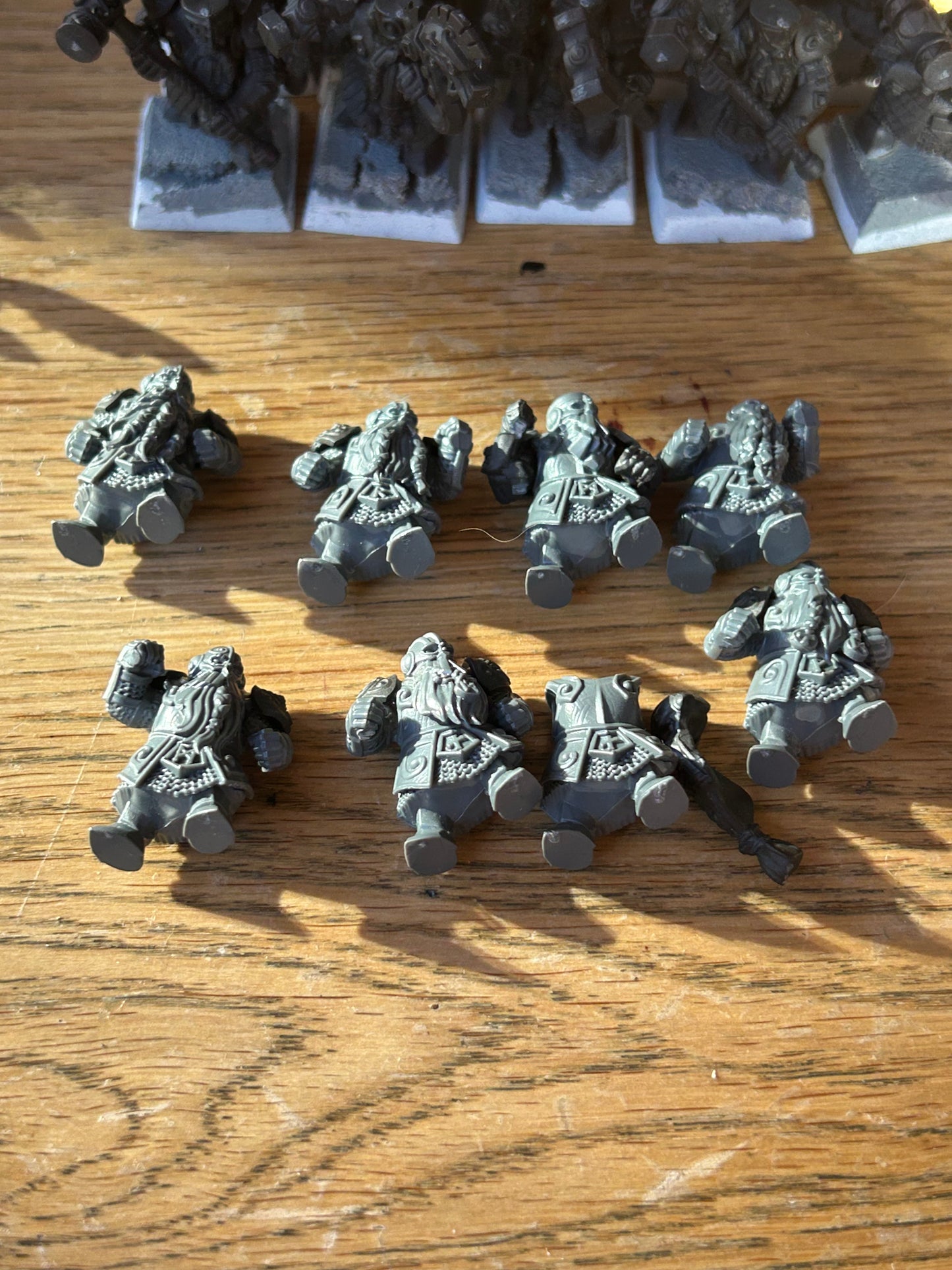 Warhammer fantasy plastic dwarf hammerers x19 complete, plus 8 bodies