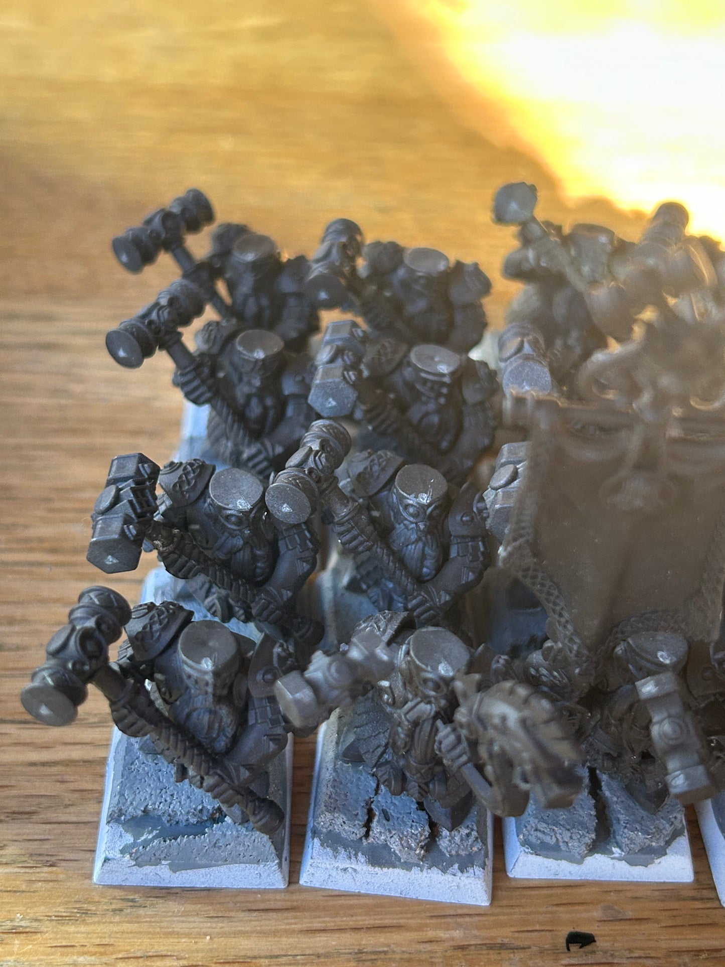 Warhammer fantasy plastic dwarf hammerers x19 complete, plus 8 bodies