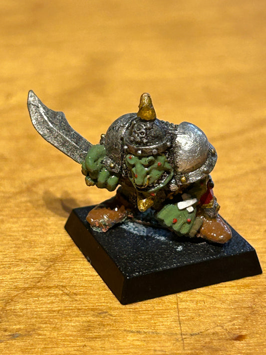 Warhammer Classic Goblin Kev Adams Gobbos goblin with sword and armour (would make a great boss)  Metal 1991
