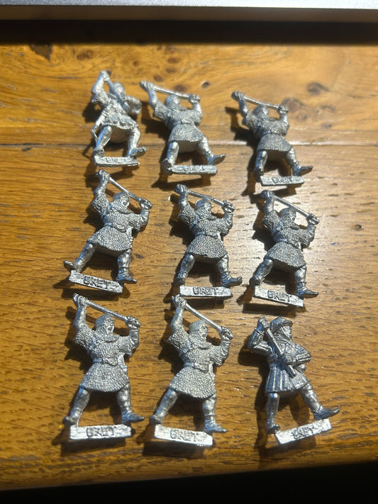 Warhammer fantasy broken bretonnian men at arms halberdiers x9