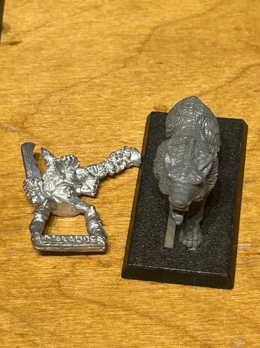 Warhammer Marauder Goblin Wolf Rider Musician Command Metal Plastic Classic OOP