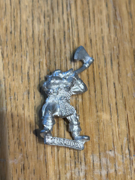 Vintage 1997 Games Workshop Warhammer Chaos Marauder Double Handed Axe