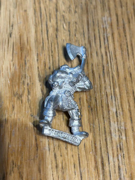 Vintage 1997 Games Workshop Warhammer Chaos Marauder Double Handed Axe