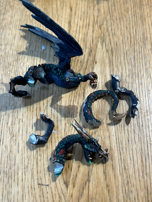 Warhammer Fantasy Citadel Undead Zombie Dragon without Rider. Metal