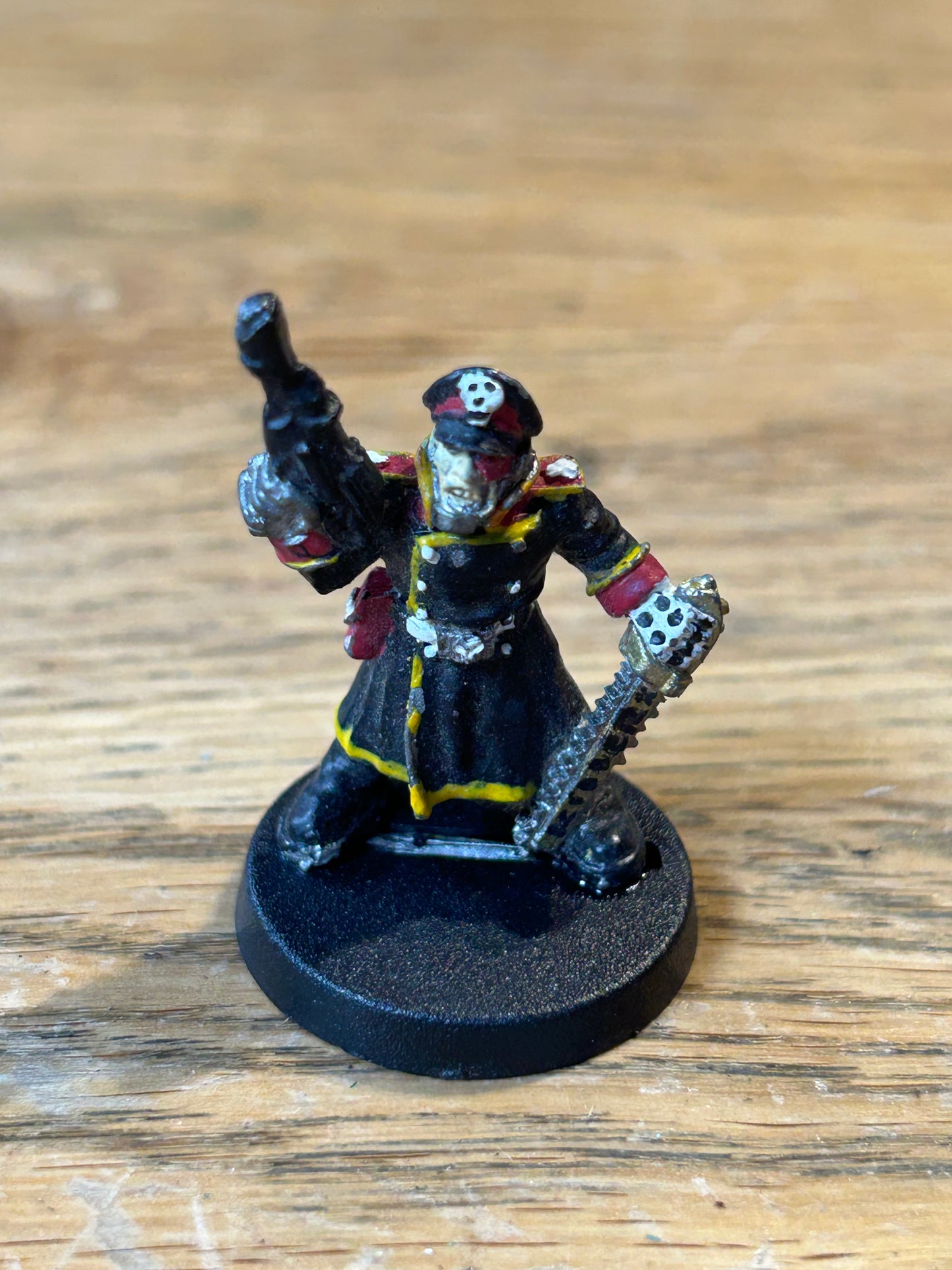 Rogue Trader Imperial Guard Commissar with las pistol and chain sword  40k Metal Citadel