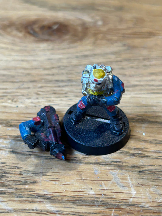 Imperial Guard Penal Legion Human Bomb with heavy weapon 40K warhammer  metal