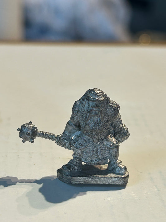 Fantasy warriors dwarf Berserker With Mace And Sword