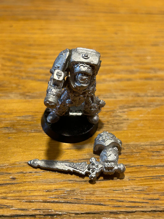 Rogue Trader Chaos Renegade Traitor Terminator Daemon Sword Storm Bolter (the connecting nub has snapped off inside the daemon sword arm but glues on just fine)