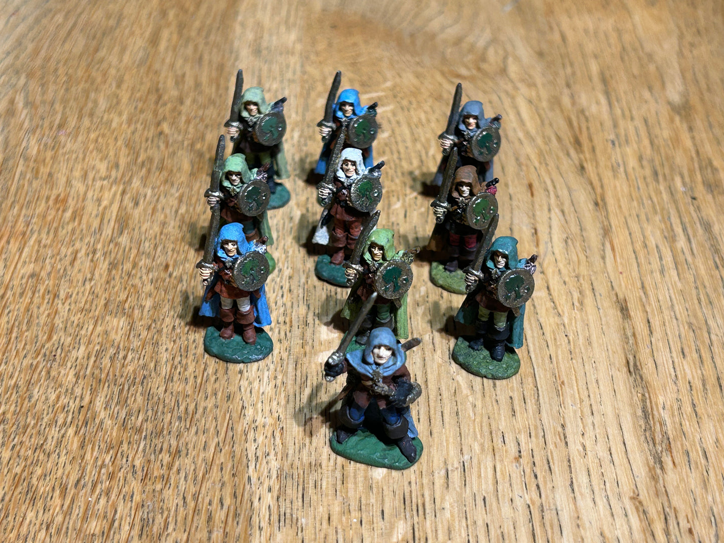 Warhammer fantasy - Preslotta  - RR7 - Bowmen of Oreon regiment Wood Elf - 9 troopers and musician