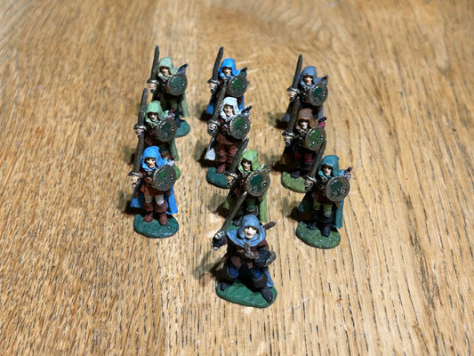 Warhammer fantasy - Preslotta  - RR7 - Bowmen of Oreon regiment Wood Elf - 9 troopers and musician