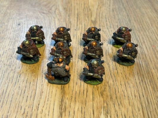 RR1 Bugman’s dwarf rangers 9 troopers and Joseph Bugman warhammer fantasy dwarfs